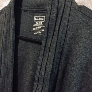 LL Bean Open Front Cardigan, Dark Grey